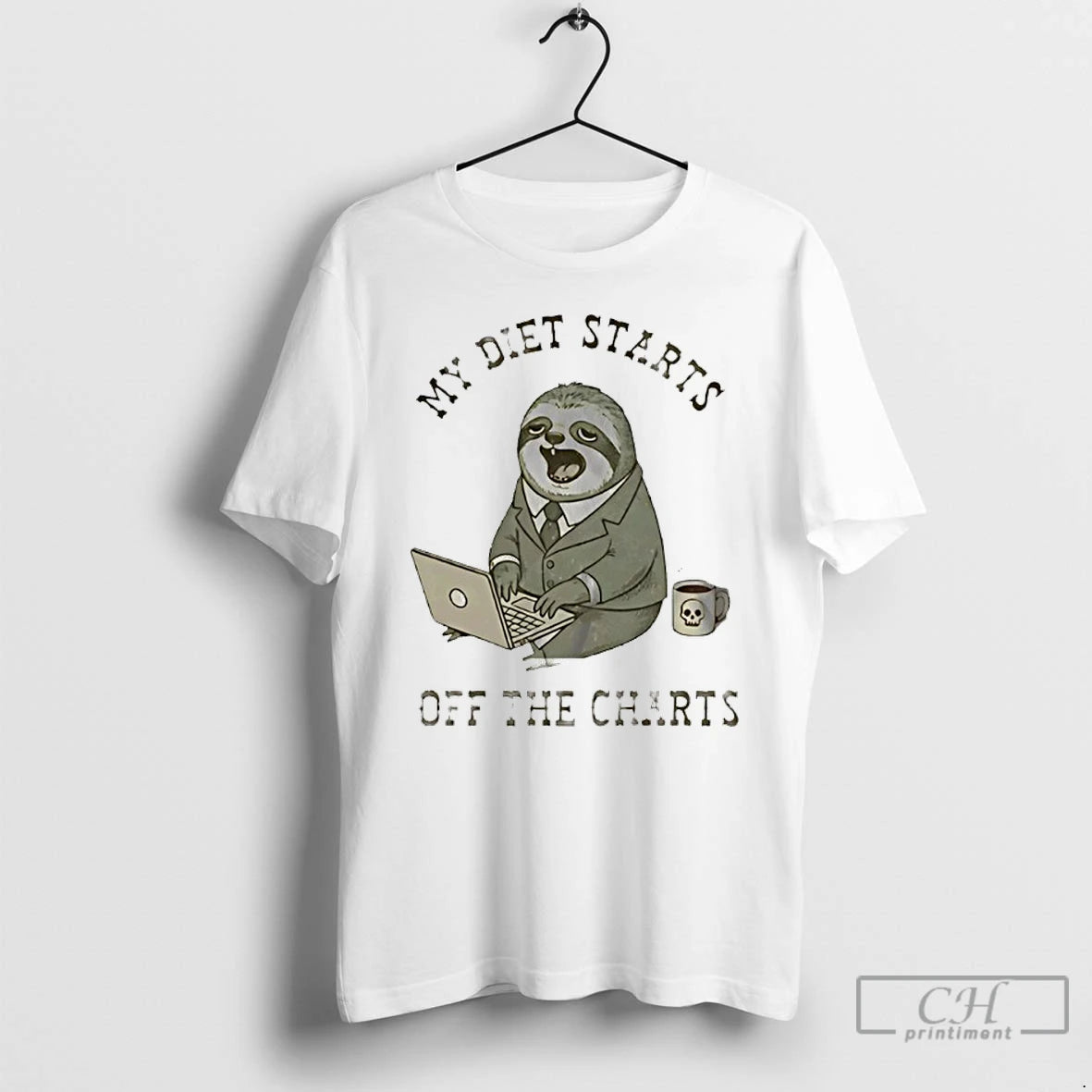 Classic My Diet Starts Off The Charts Sloth T-Shirts, Hoodie, Sweatshirt | AU18TeeNovaLab.com