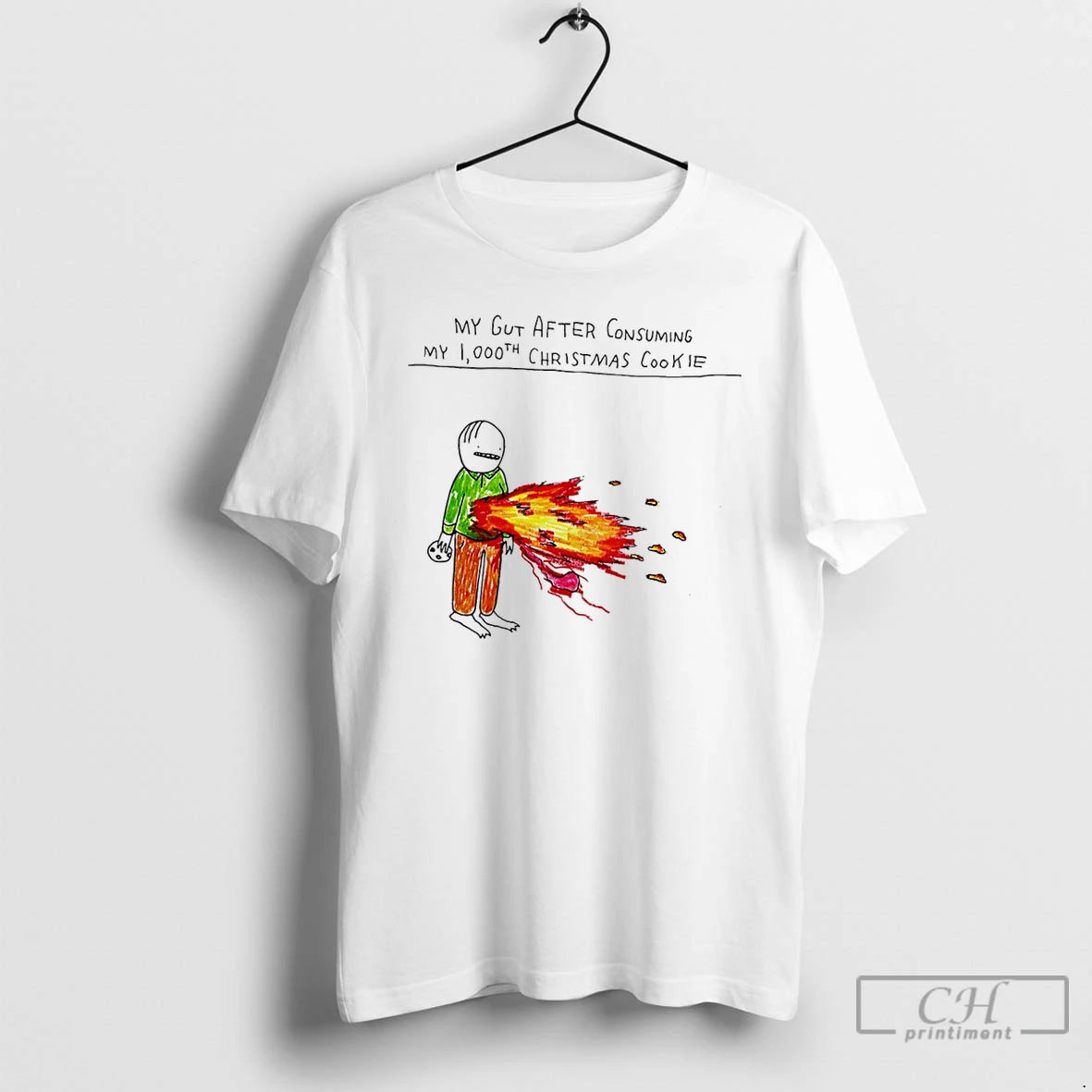 Classic My Gut After Consuming My 1000th Christmas Cookie T-Shirts, Hoodie, Sweatshirt | AU18TeeNovaLab.com