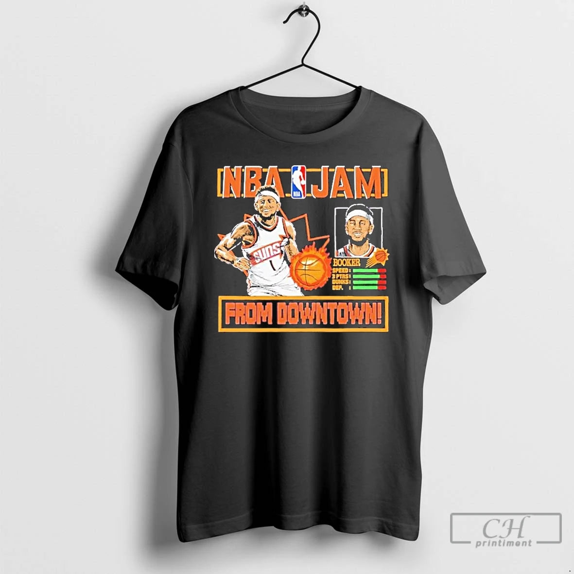 Classic Nba Jam Devin Booker Phoenix Suns From Downtown T Shirts Hoodie, Sweatshirt | AU18TeeNovaLab.com