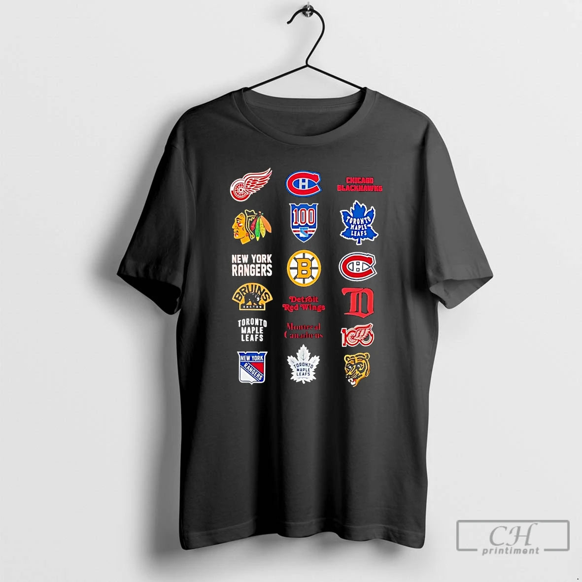 Classic Nhl 6 Starter Teams Logo Collage T-Shirts, Hoodie, Sweatshirt | AU18TeeNovaLab.com