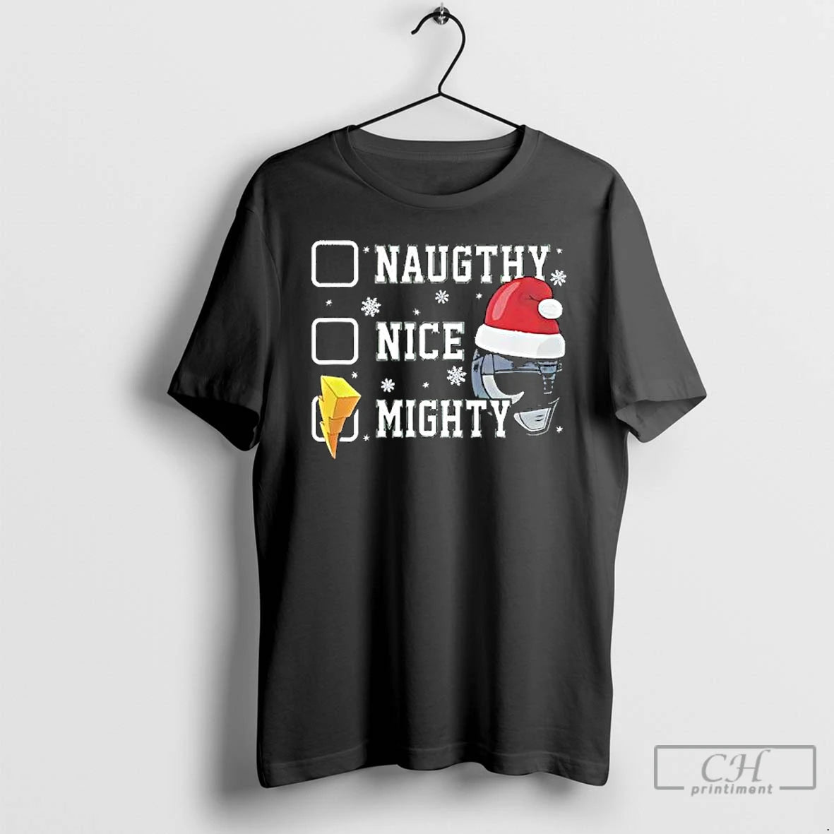 Classic Naughty Nice Mighty Power Rangers Santa Hat T-Shirts, Hoodie, Sweatshirt | AU18TeeNovaLab.com