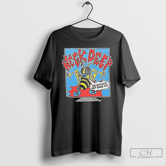 Classic Neck Deep Go Outside Get Some Air Graphic T-Shirts, Hoodie, Sweatshirt | AU18TeeNovaLab.com