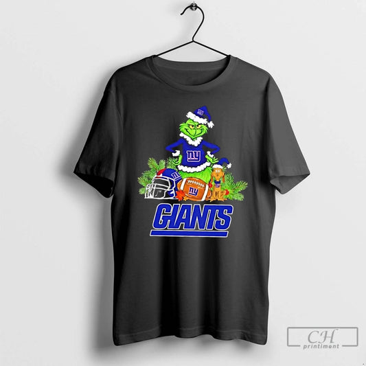 Classic New York Giants Football X Grinch And Max Dog Merry Christmas T Shirts Sweater Hoodie, Sweatshirt