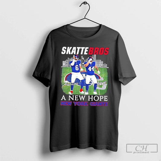 Classic New York Giants Skattebros Jaxson Dart X Cam Skattebo A New Hope Signatures
