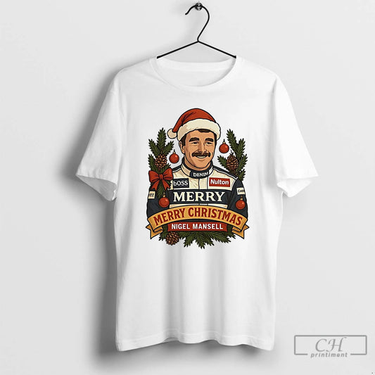 Classic Nigel Mansell Merry Christmas T-Shirts, Hoodie, Sweatshirt | AU18TeeNovaLab.com