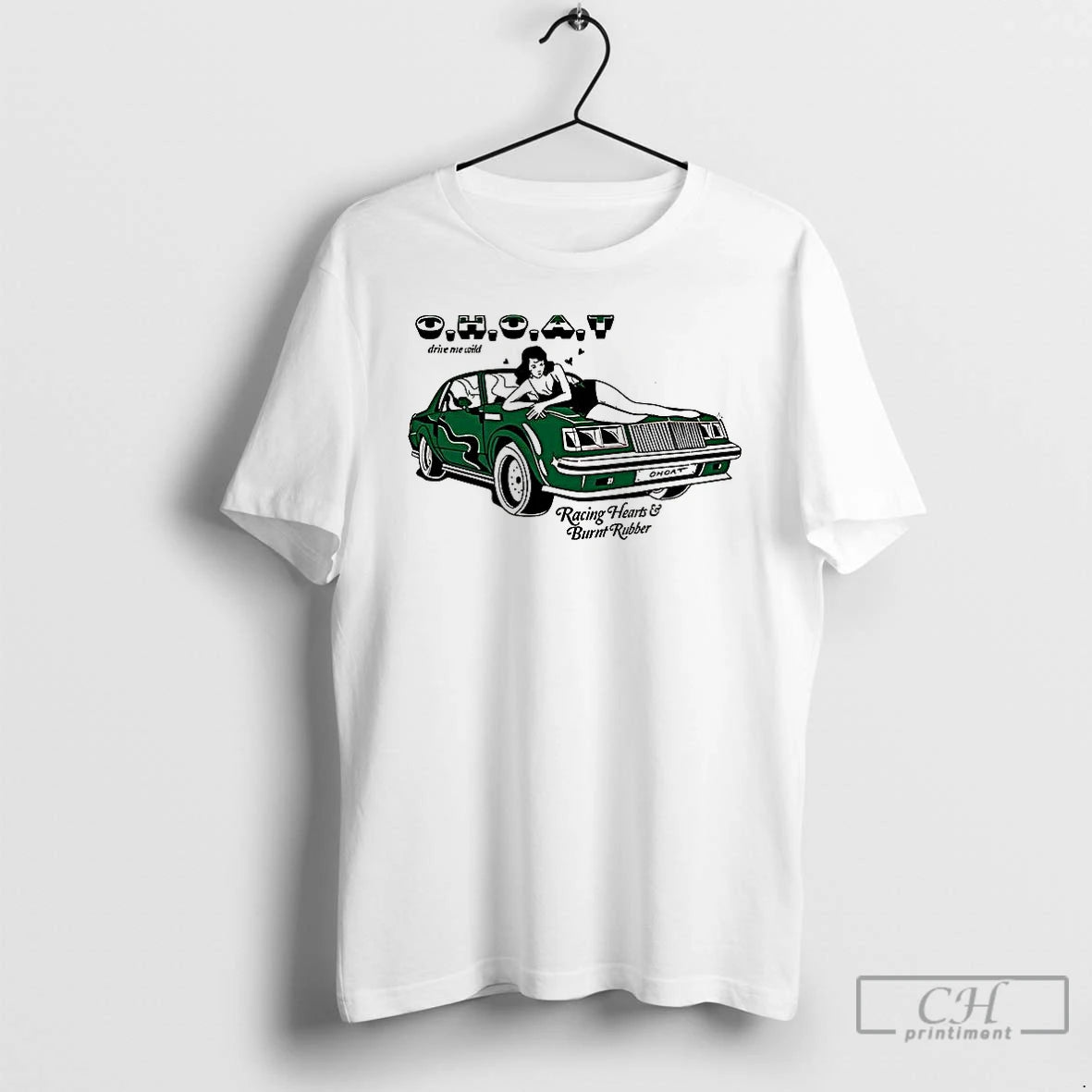 Classic Ohoat Racing Heart And Burnt Rubber T Shirts