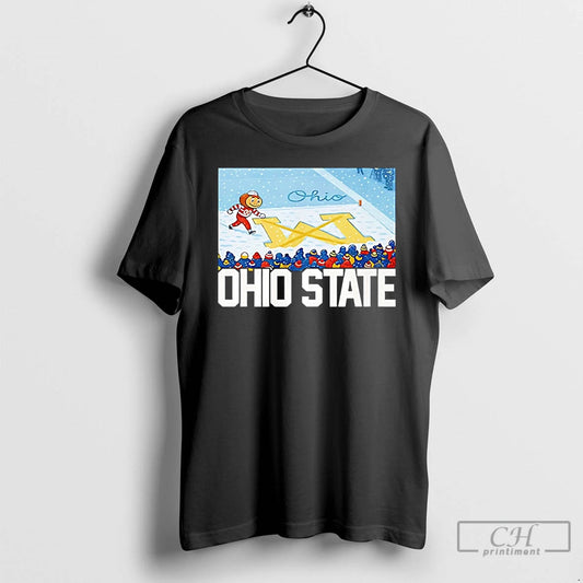 Classic Ohio Vs Michigan Rivalry Script Ohio On Big M T-Shirts, Hoodie, Sweatshirt | AU18TeeNovaLab.com