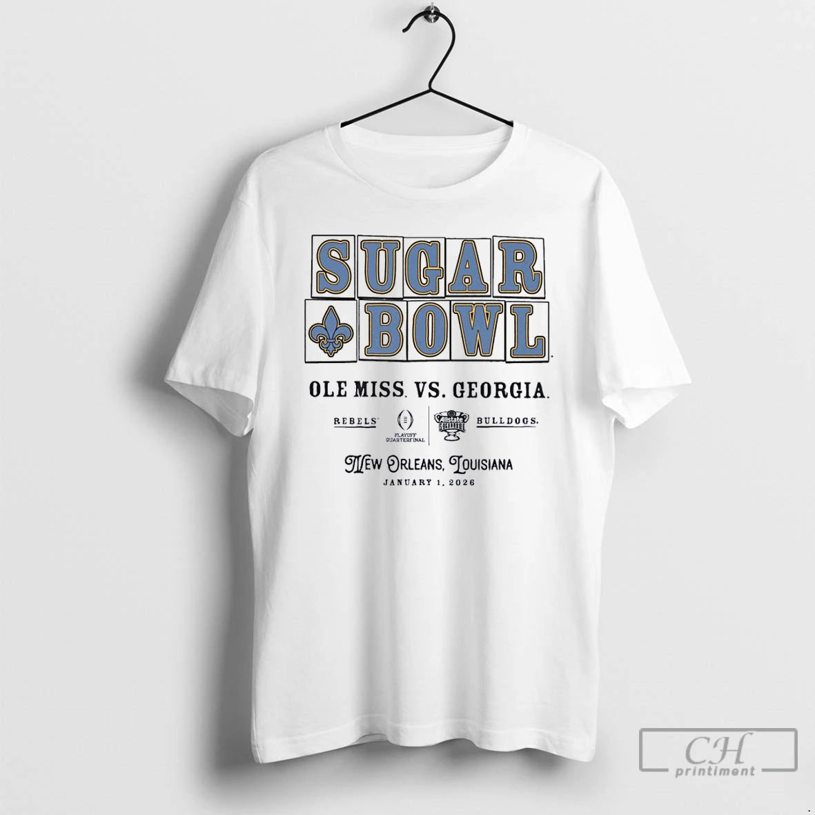 Classic Ole Miss Vs Georgia 2026 Allstate Sugar Bowl Street Tiles Adult T Shirts Sweater Hoodie, Sweatshirt