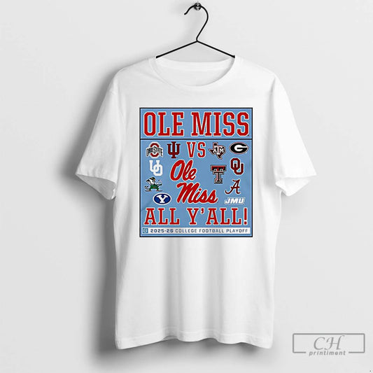 Classic Ole Miss Vs All Yall 2025 2026 Cfp Logo T-Shirts, Hoodie, Sweatshirt | AU18TeeNovaLab.com