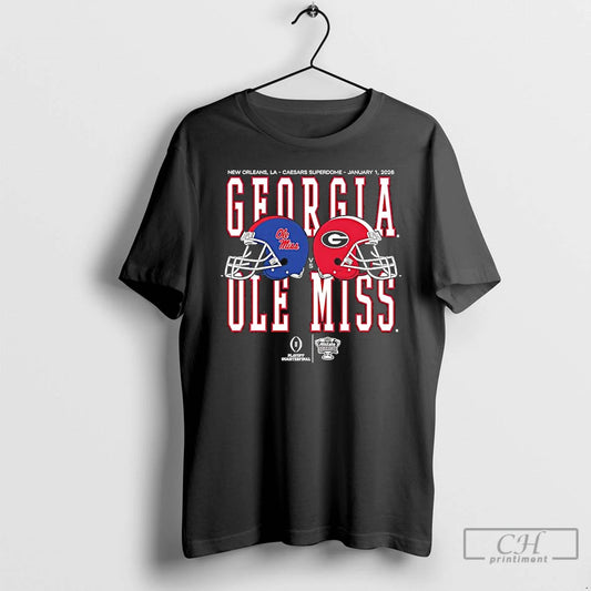 Classic Ole Miss Vs Georgia 2026 Allstate Sugar Bowl Helmet Matchup T-Shirts, Hoodie, Sweatshirt | AU18TeeNovaLab.com