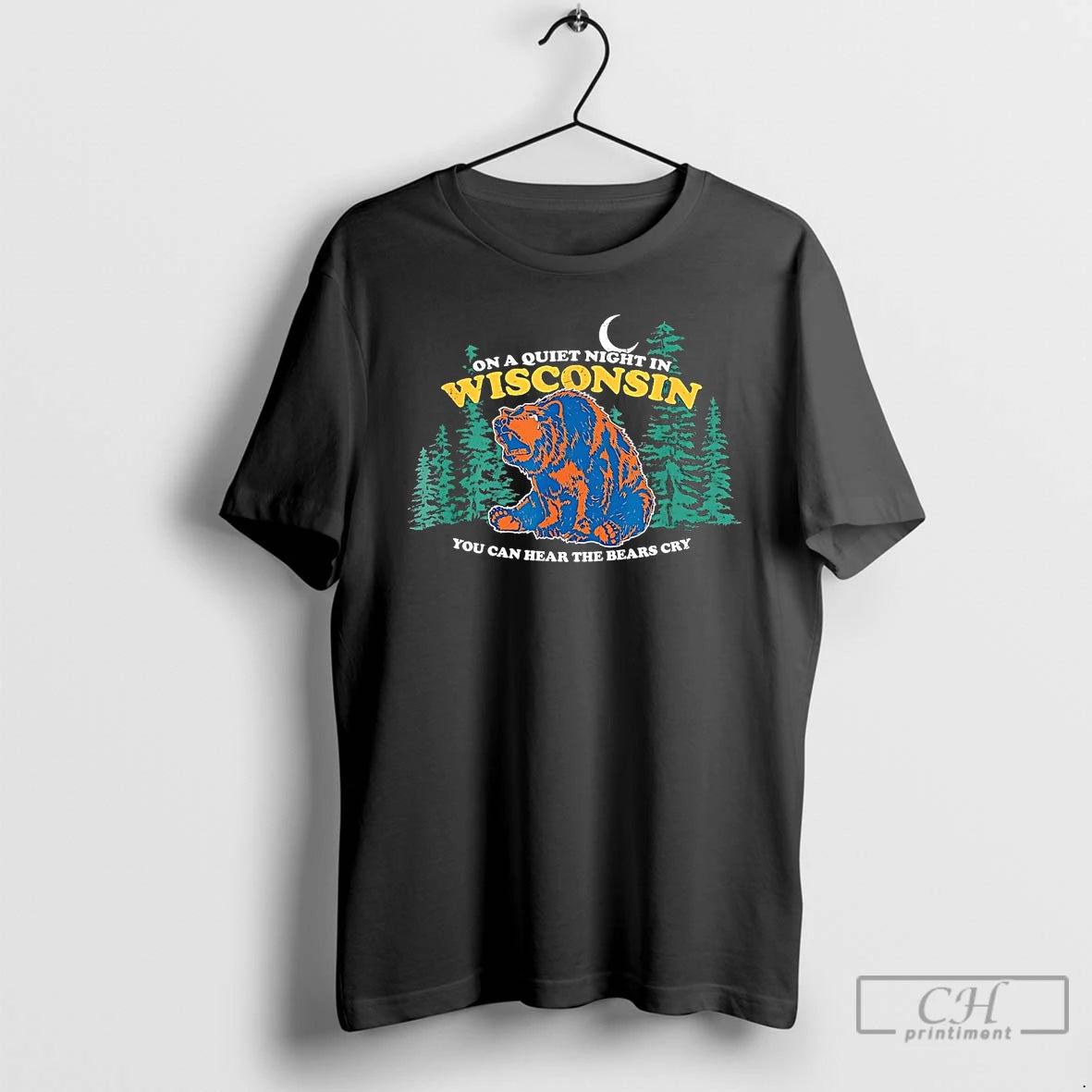 Classic On A Quiet Night In Wisconsin You Can Hear The Bears Cry T Shirts Hoodie, Sweatshirt | AU18TeeNovaLab.com