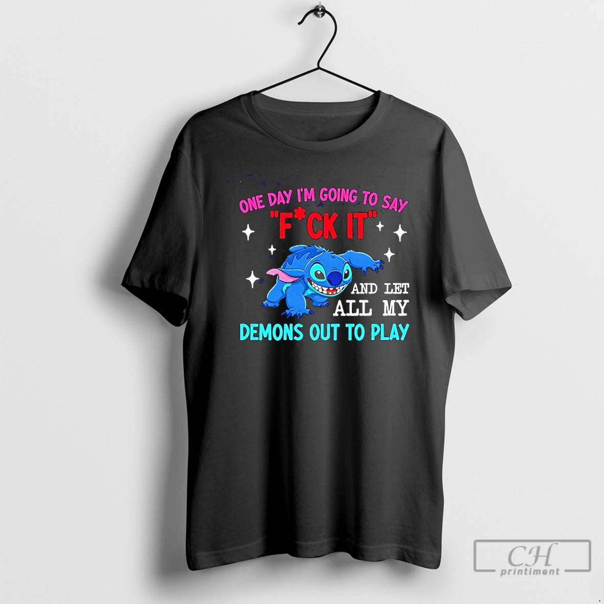 Classic One Day Im Going To Say Fck It And Let All My Demons Out T-Shirts, Hoodie, Sweatshirt | AU18TeeNovaLab.com