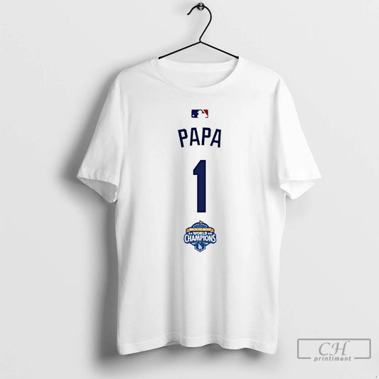 Classic Papa 1 Back To Back Champs World Champions T-Shirts, Hoodie, Sweatshirt | AU18TeeNovaLab.com