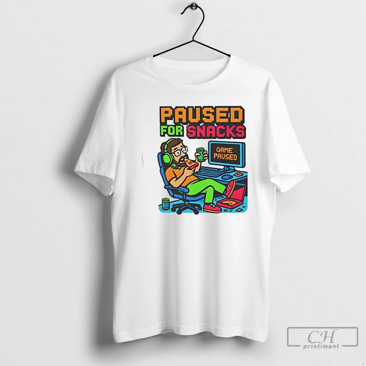 Classic Paused For Snacks Game Paused T Shirts