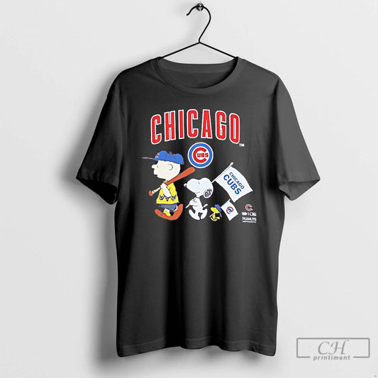 Classic Peanuts Chracters Flag With Chicago Cubs Royal T-Shirts, Hoodie, Sweatshirt | AU18TeeNovaLab.com