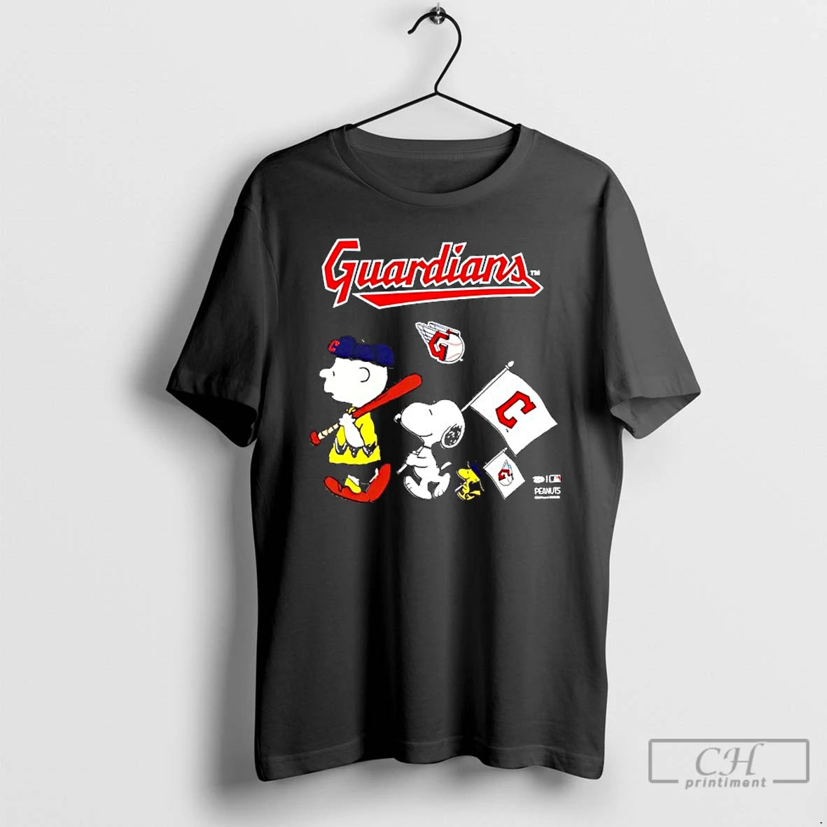 Classic Peanuts Chracters Flag With Cleveland Guardians T-Shirts, Hoodie, Sweatshirt | AU18TeeNovaLab.com