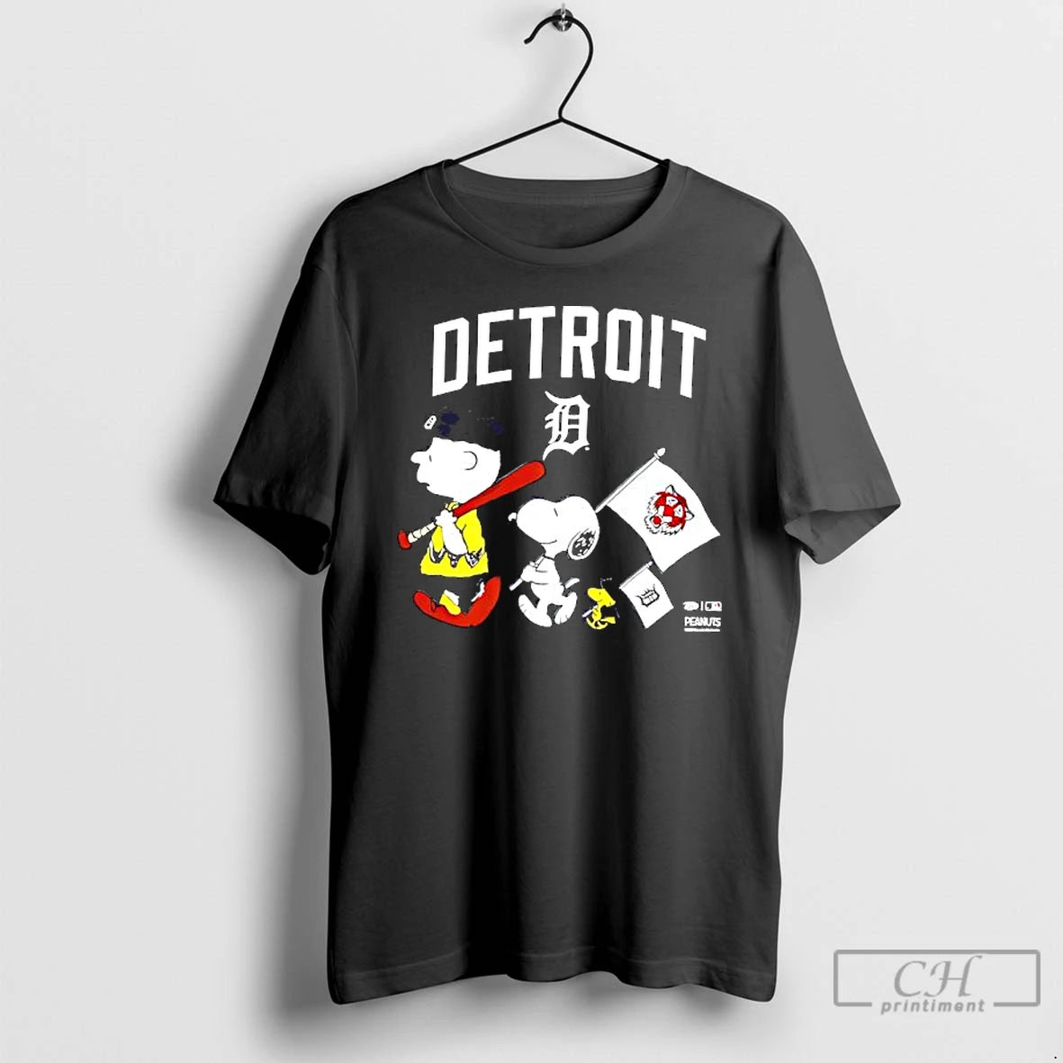 Classic Peanuts Chracters Flag With Detroit Tigers T-Shirts, Hoodie, Sweatshirt | AU18TeeNovaLab.com