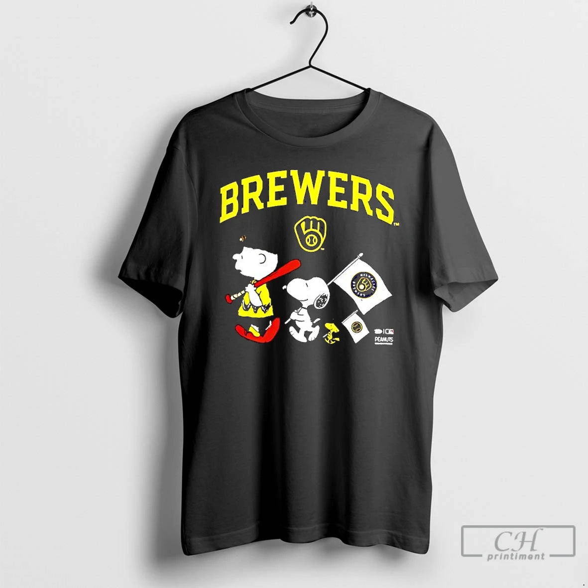 Classic Peanuts Chracters Flag With Milwaukee Brewers T-Shirts, Hoodie, Sweatshirt | AU18TeeNovaLab.com