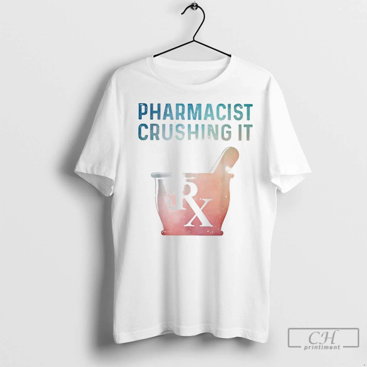 Classic Pharmacist Crushing It Rx Logo