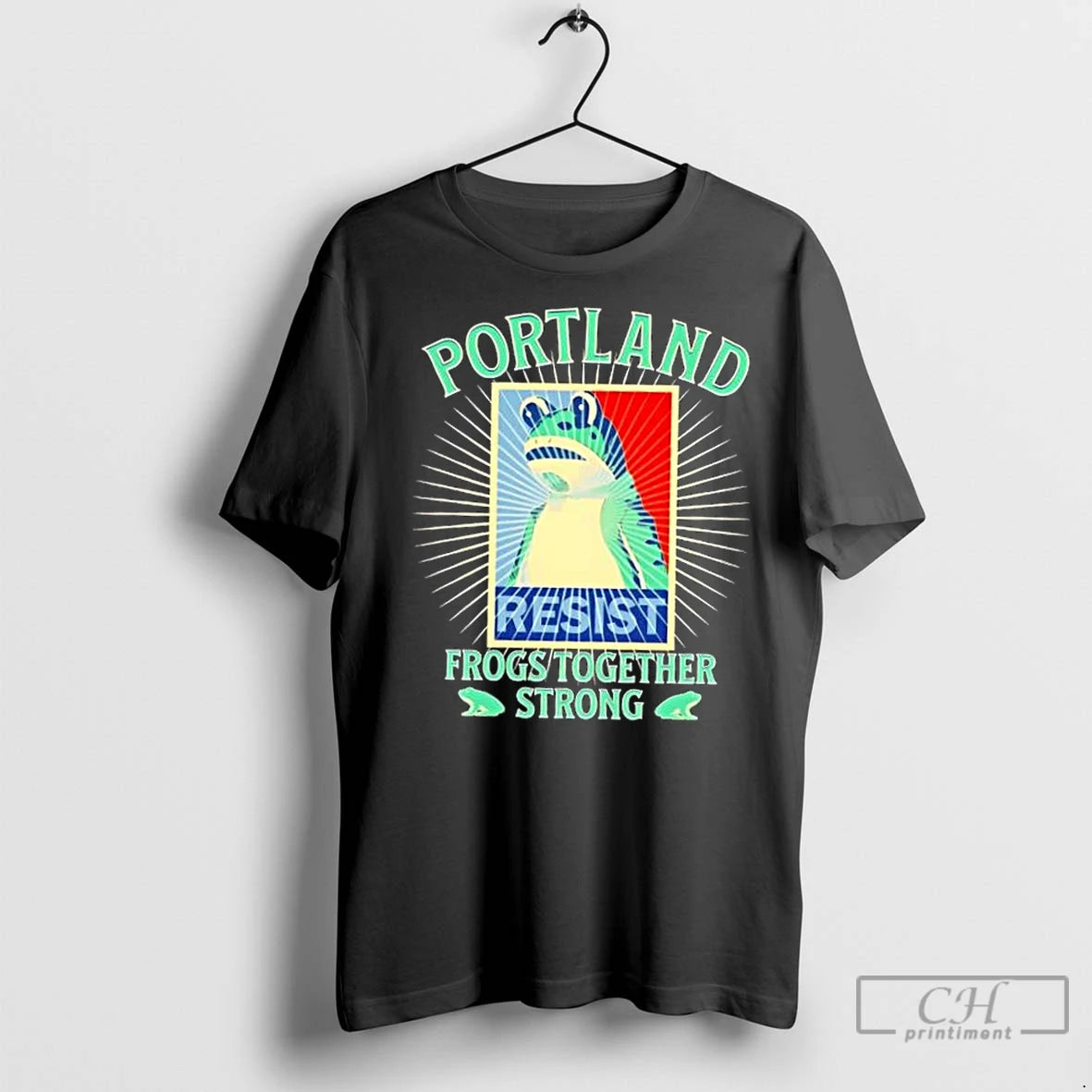 Classic Portland Frogs Together Strong Retro