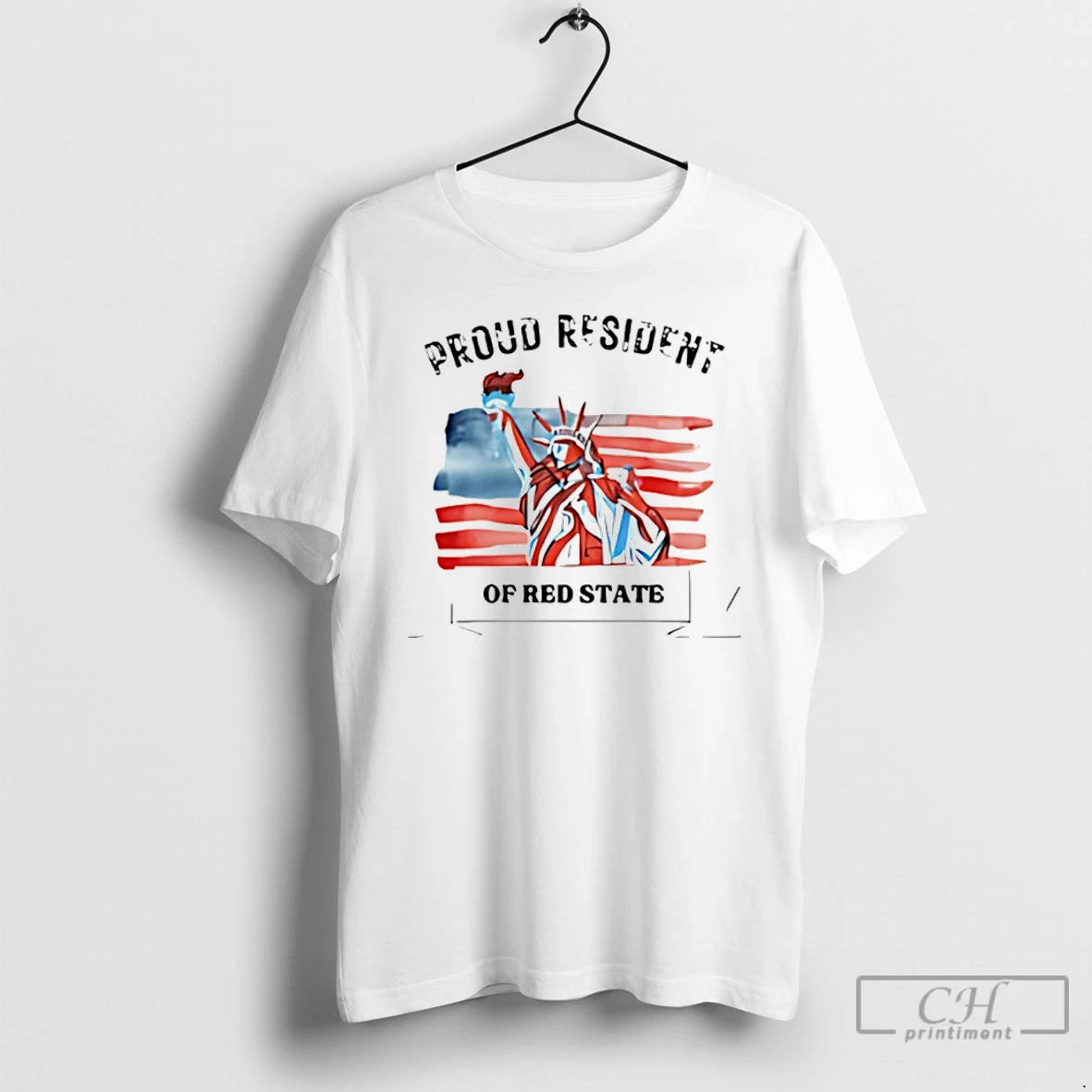 Classic Proud Resident Of Red State Statue Of Liberty T-Shirts, Hoodie, Sweatshirt | AU18TeeNovaLab.com