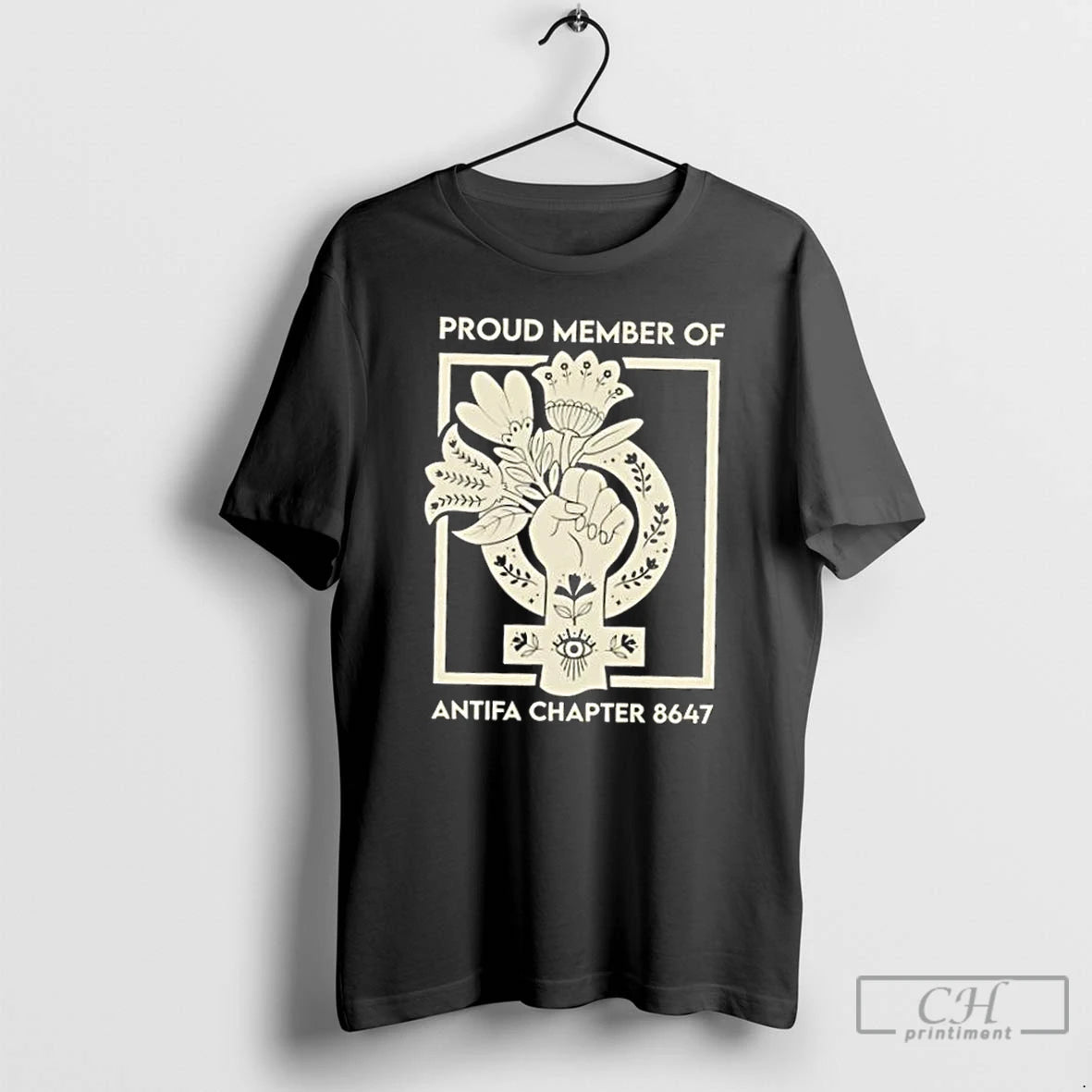 Classic Proud Member Of Antifa Chapter 8647 Floral T Shirts