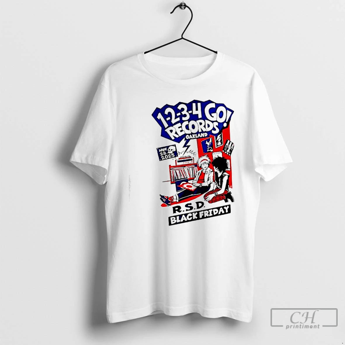 Classic Rsd Black Friday 1 2 3 4 Go Records November 28th 2025 Oakland T-Shirts, Hoodie, Sweatshirt | AU18TeeNovaLab.com