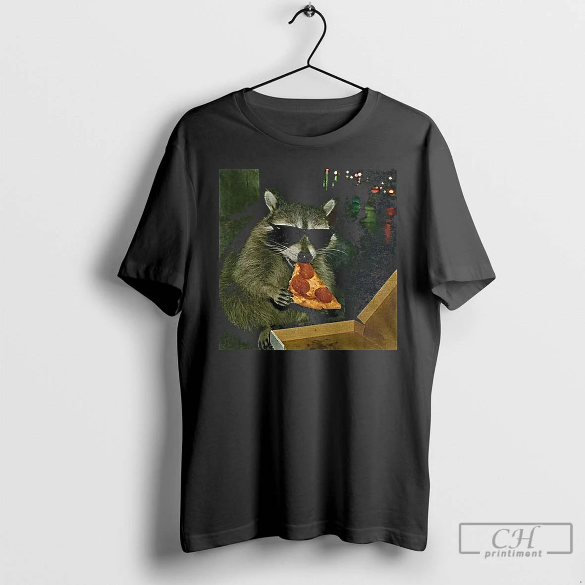 Classic Raccoon Eating Pizza Funny Meme T-Shirts, Hoodie, Sweatshirt | AU18TeeNovaLab.com