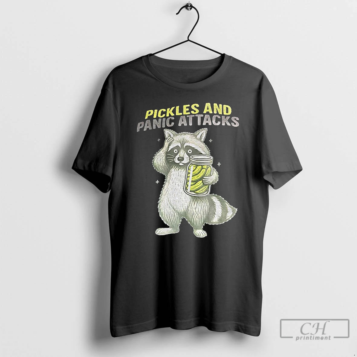 Classic Raccoon Pickles And Panic Attacks Vintage T-Shirts, Hoodie, Sweatshirt | AU18TeeNovaLab.com