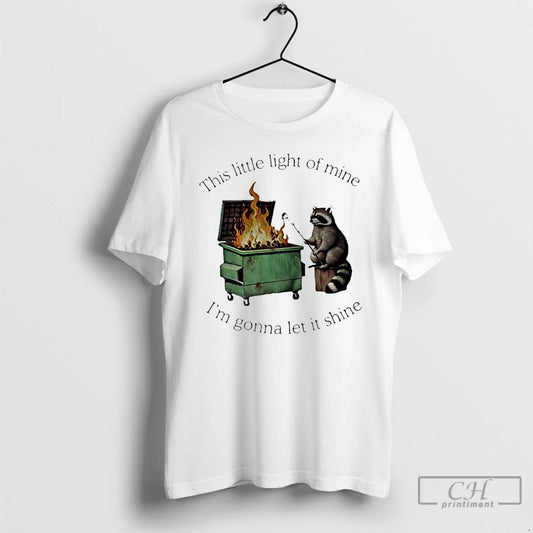 Classic Raccoon This Little Light Of Mine Im Gonna Let It Shine T Shirts Sweater Hoodie, Sweatshirt | AU18TeeNovaLab.com