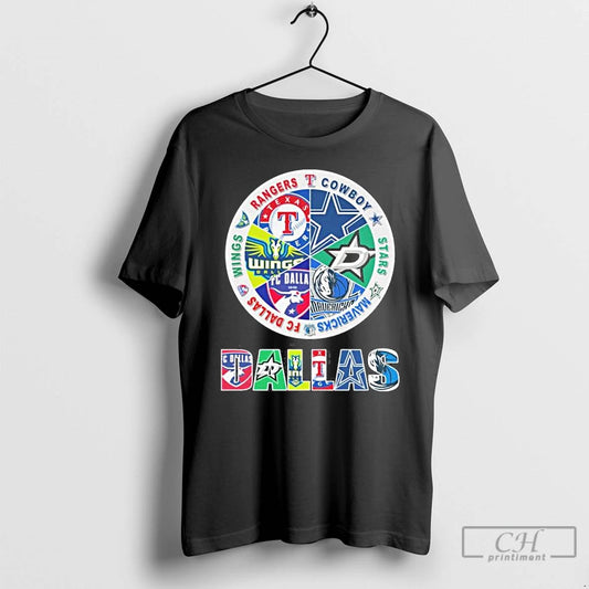 Classic Rangers Cowboys Stars Mavericks Fc Dallas Wings Dallas 2025 T Shirts