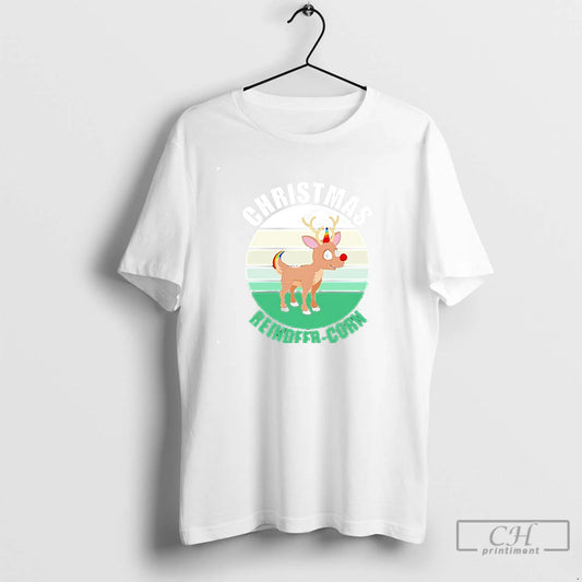 Classic Reindeer Corn Rainbow Nose Christmas T Shirts