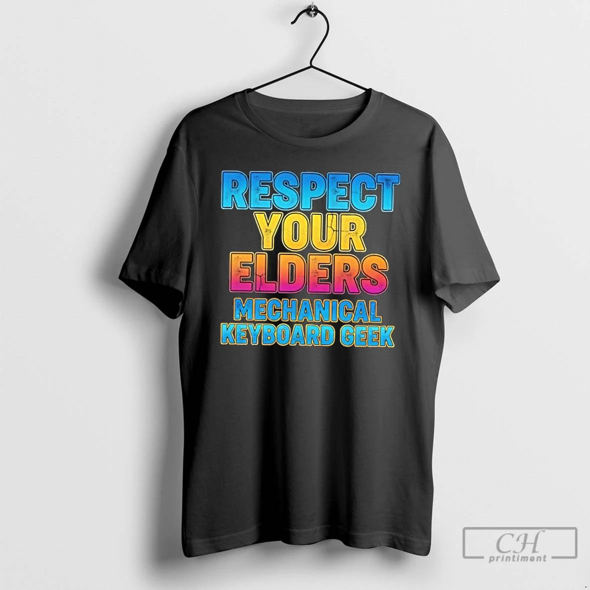 Classic Respect Your Elders Mechanical Keyboard Geek Funny T-Shirts, Hoodie, Sweatshirt | AU18TeeNovaLab.com