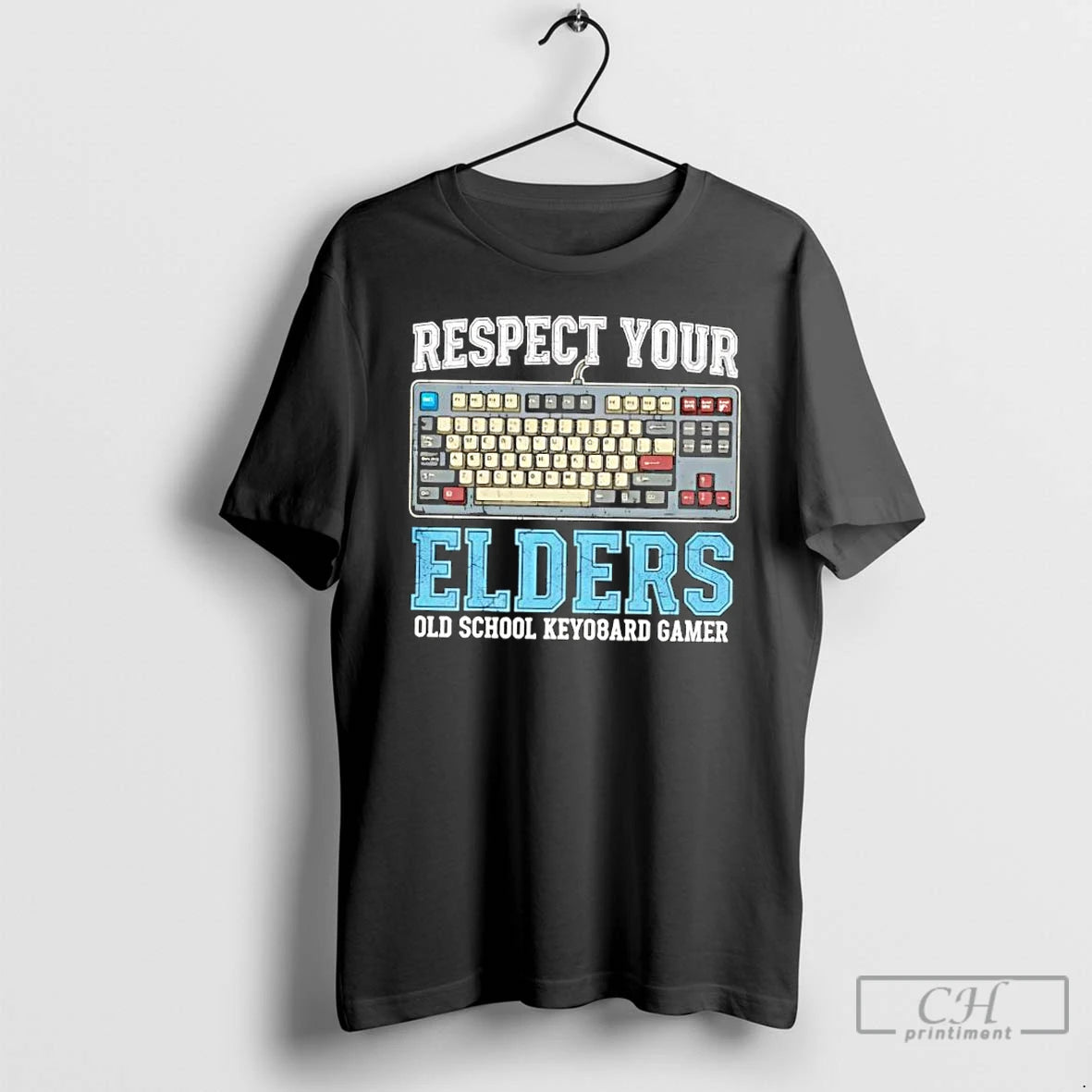 Classic Respect Your Elders Old School Keyboard Gamer Gift T-Shirts, Hoodie, Sweatshirt | AU18TeeNovaLab.com