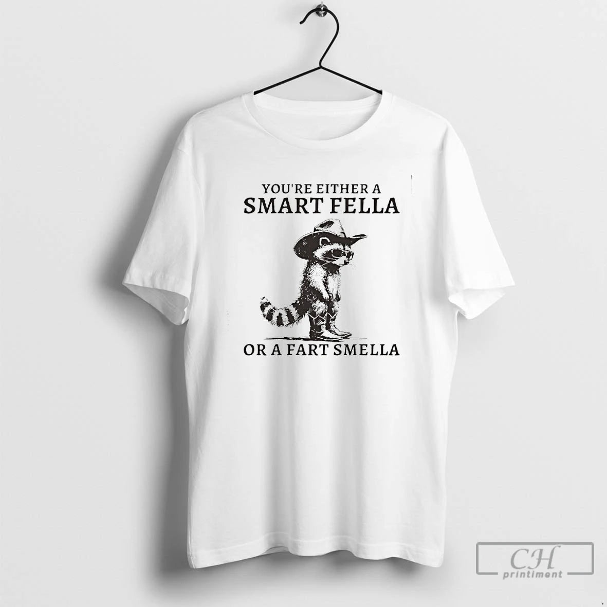 Classic Retro Smart Fella Raccoon Youre Either A Smart Fella T-Shirts, Hoodie, Sweatshirt | AU18TeeNovaLab.com