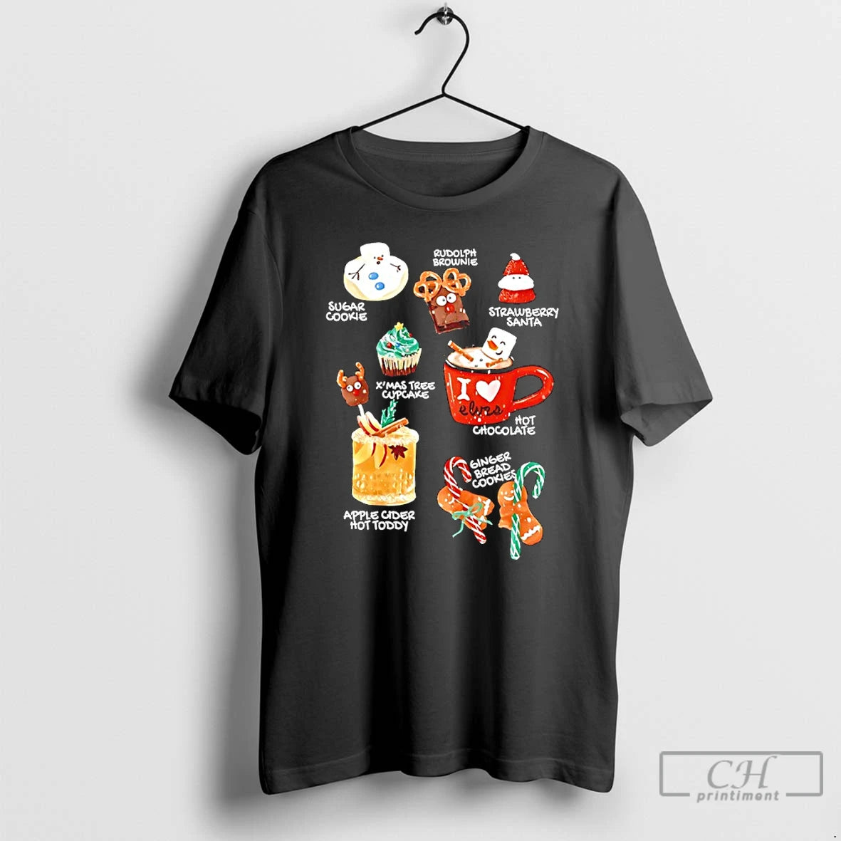 Classic Rudolph Brownie Sugar Cookies Hot Chocolate Strawberry Santa Merry Christmas 2025 T Shirts Sweater Hoodie, Sweatshirt
