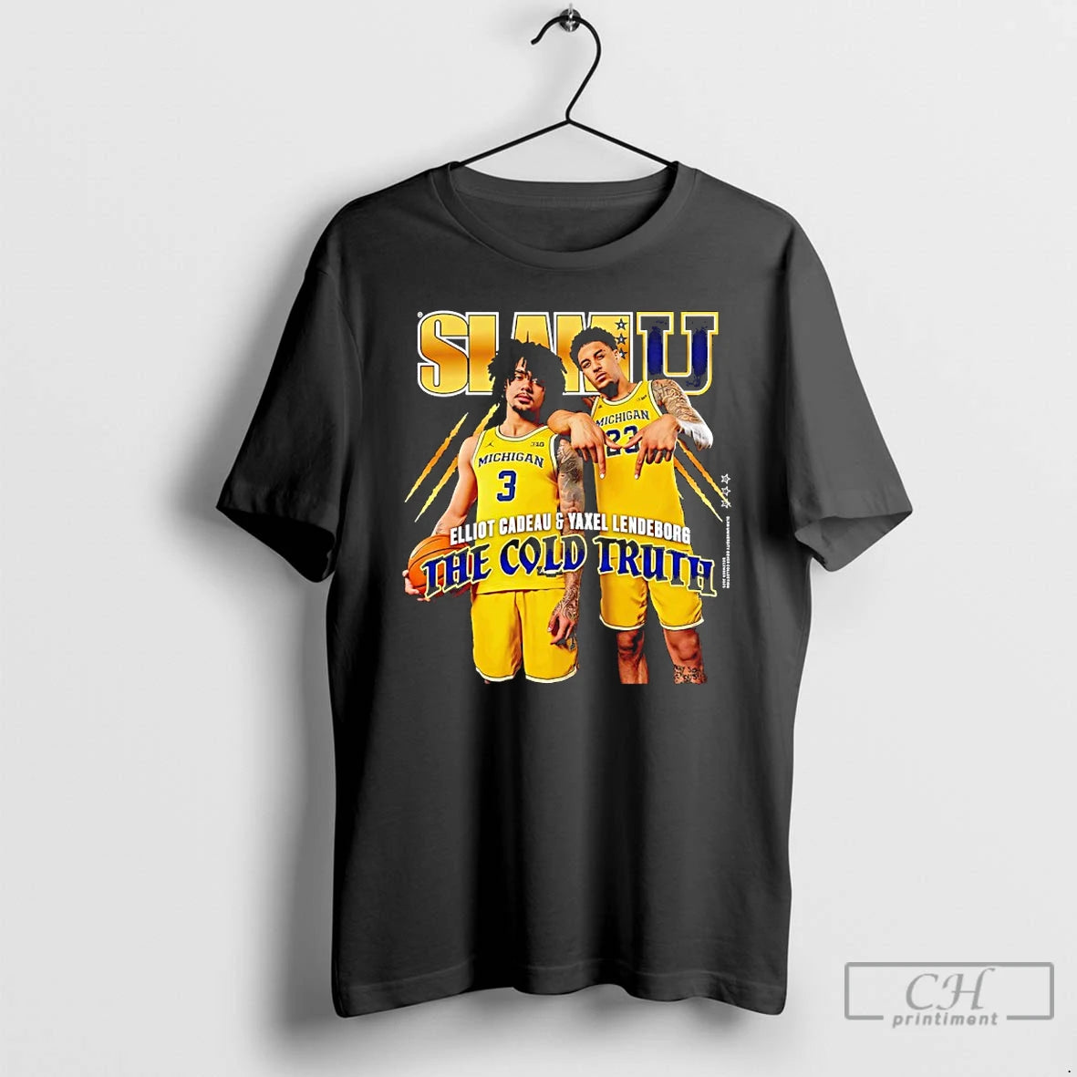 Classic Slamu Michigan Wolverines Yaxel Lendeborg And Elliot Cadeau The Cold Truth T Shirts Sweater Hoodie, Sweatshirt