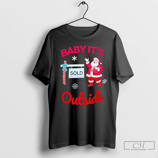 Classic Santa Claus Baby Its Cold Outside Christmas T-Shirts, Hoodie, Sweatshirt | AU18TeeNovaLab.com