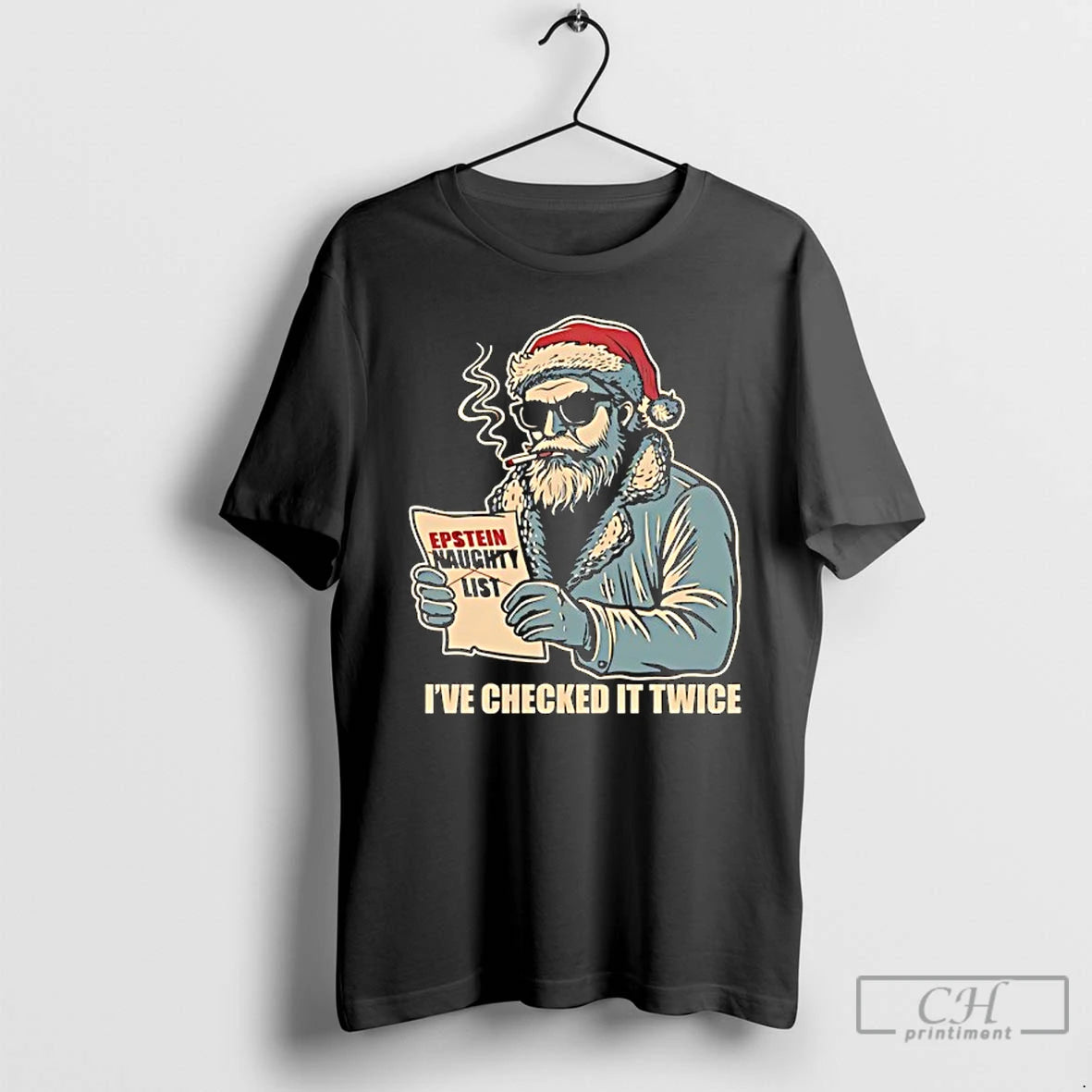 Classic Santa Claus Santas List Ive Checked It Twice Graphic T-Shirts, Hoodie, Sweatshirt | AU18TeeNovaLab.com