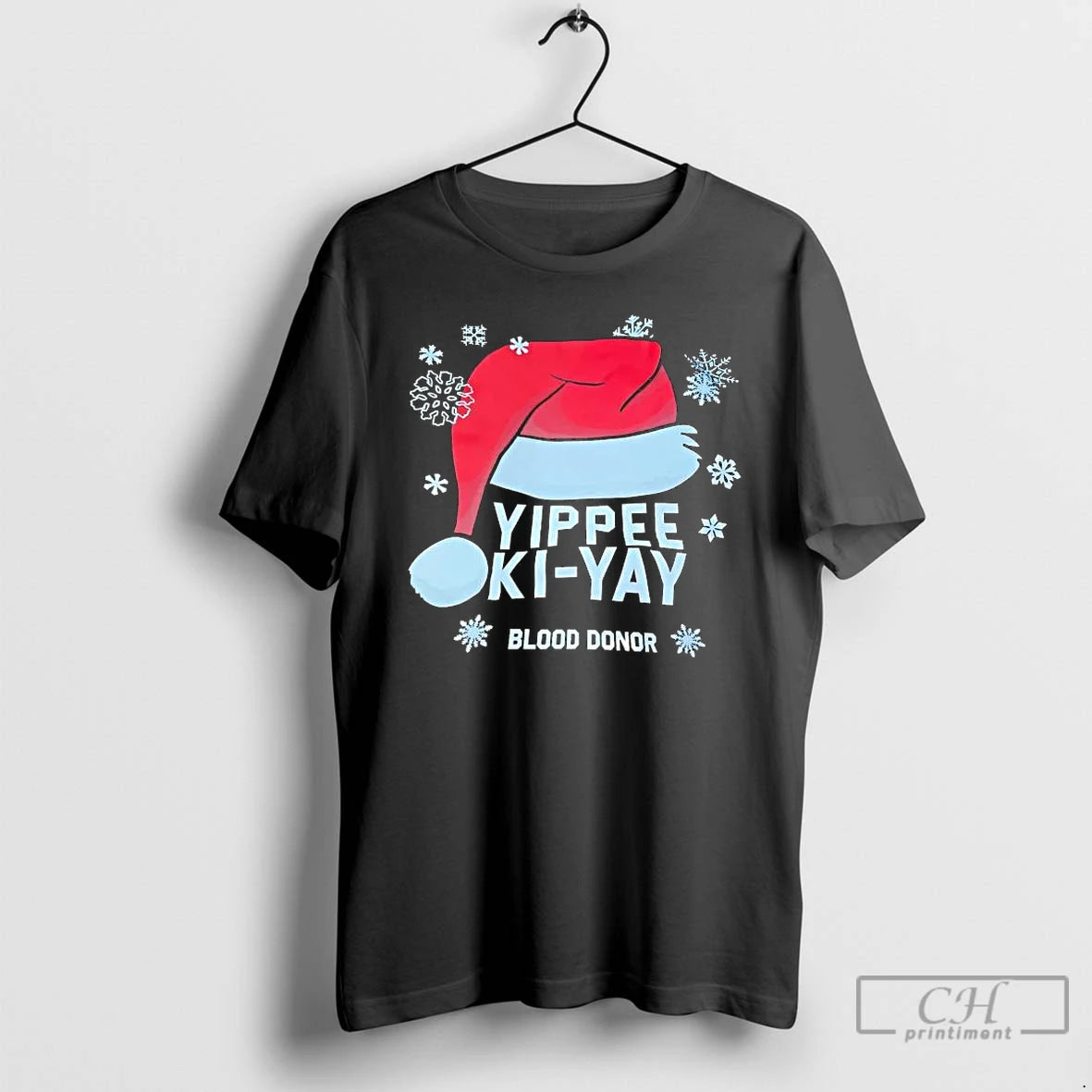 Classic Santa Hat Yippee Ki Yay Blood Donor Christmas T-Shirts, Hoodie, Sweatshirt | AU18TeeNovaLab.com