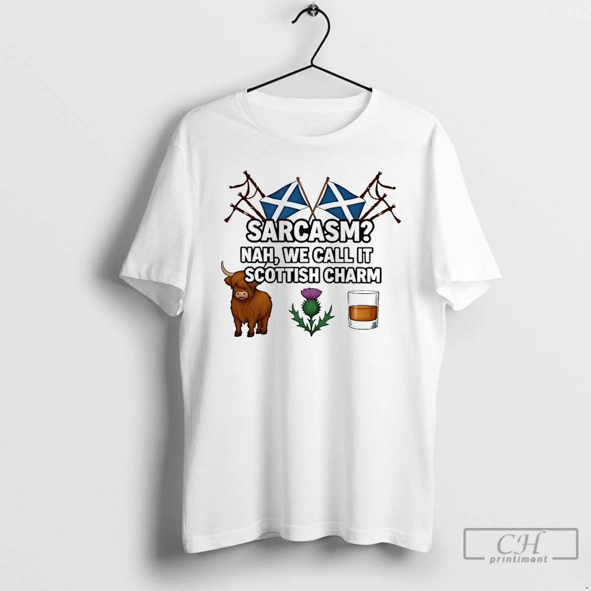 Classic Sarcasm Nah We Call It Scottish Charm Bison Thistle Whisky T-Shirts, Hoodie, Sweatshirt | AU18TeeNovaLab.com