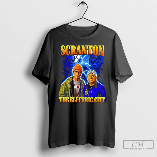 Classic Scranton The Electric City Graphic T-Shirts, Hoodie, Sweatshirt | AU18TeeNovaLab.com