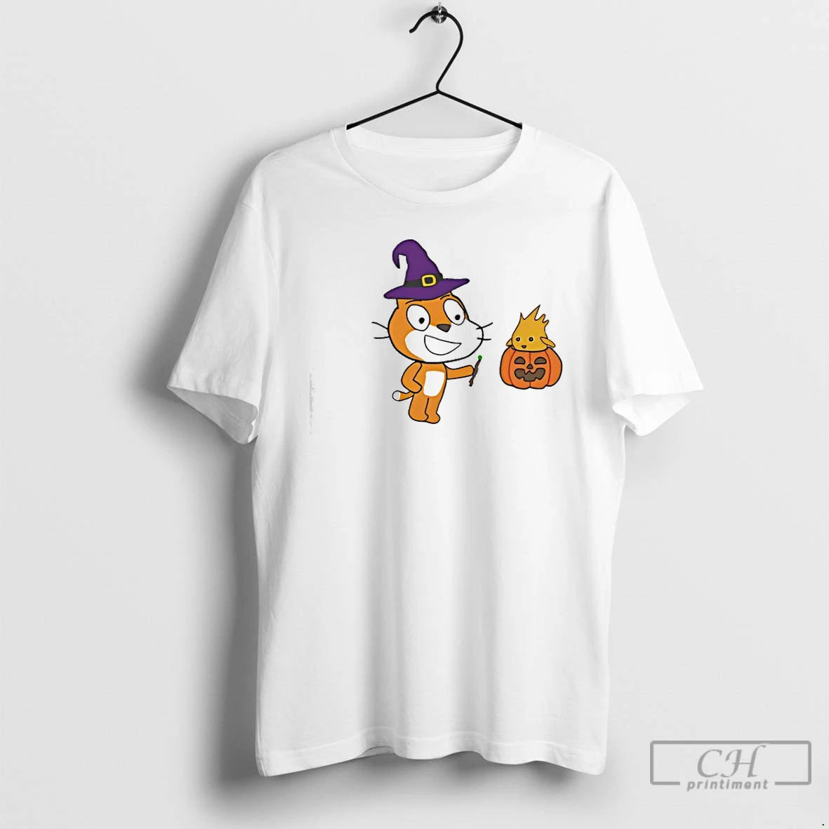 Classic Scratch Cat Halloween T Shirts