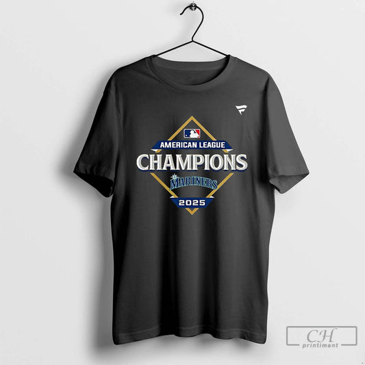 Classic Seattle Mariners 2025 American League Champions Locker Room T Shirts