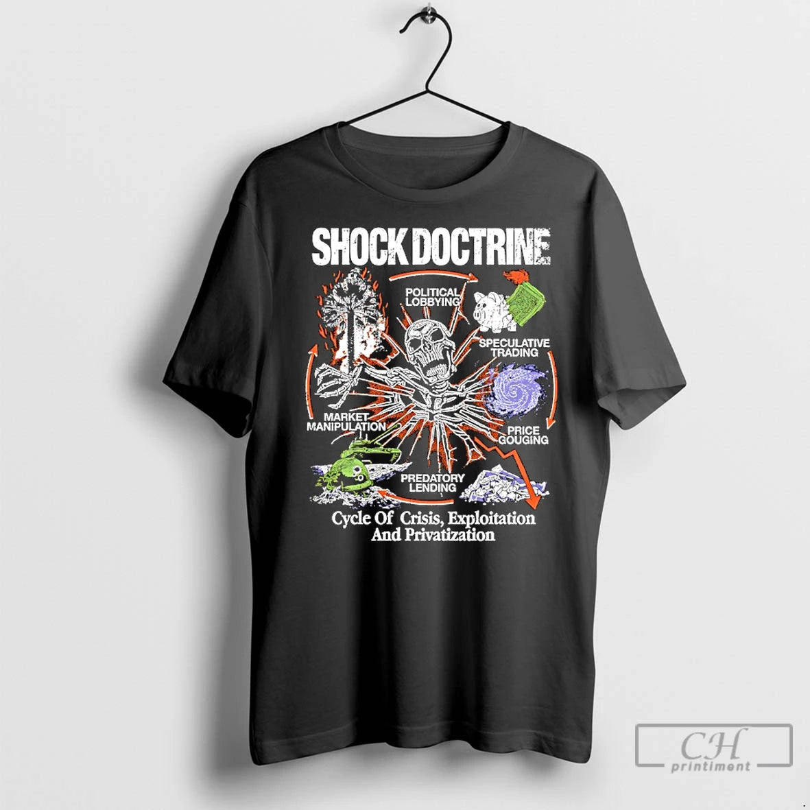 Classic Shock Doctrine Cycle Of Crisis Exploitation And Privatization T-Shirts, Hoodie, Sweatshirt | AU18TeeNovaLab.com