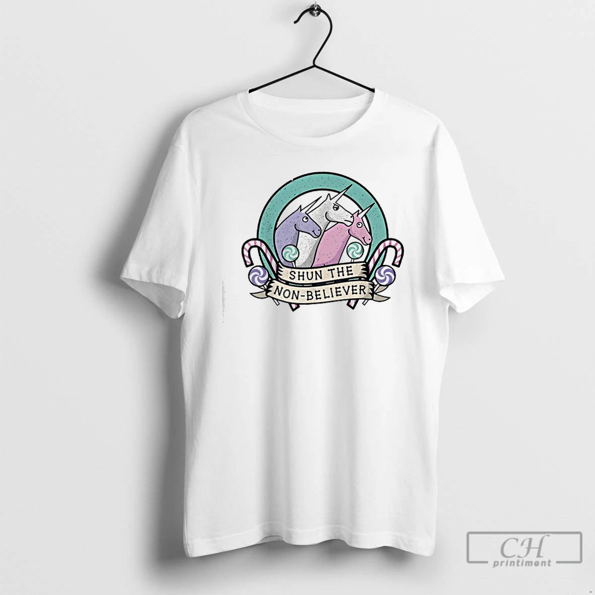 Classic Shun The Non Believers Unicorn Candy T-Shirts, Hoodie, Sweatshirt | AU18TeeNovaLab.com