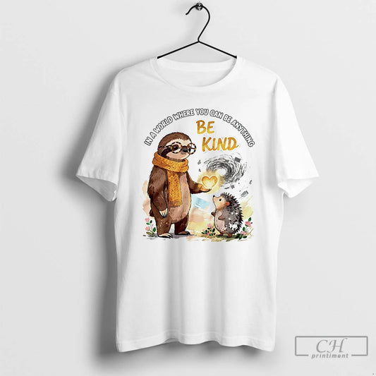 Classic Sloth In A World Where You Can Be Anything Be Kind T Shirts Sweater Hoodie, Sweatshirt | AU18TeeNovaLab.com