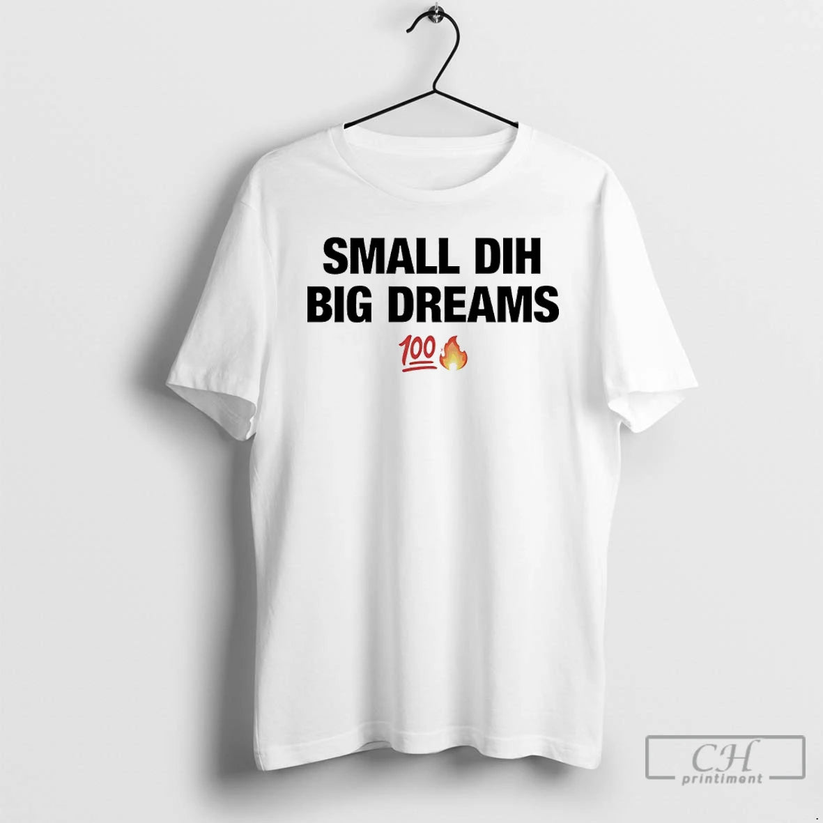 Classic Small Dih Big Dreams 100 Fire Emoji Icon