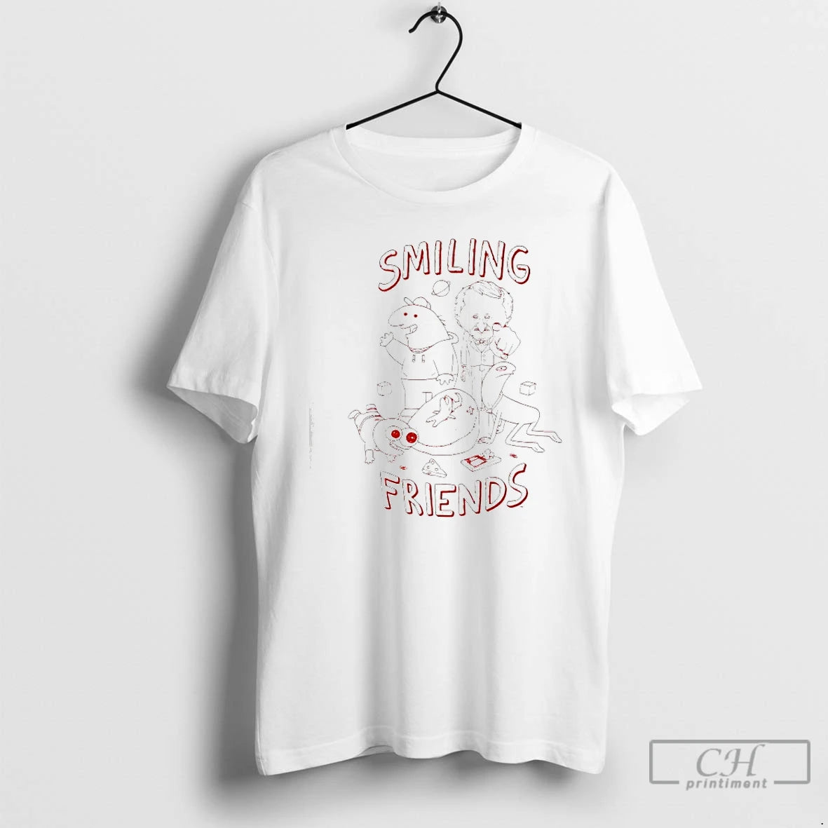 Classic Smiling Friends Group Line Characters T-Shirts, Hoodie, Sweatshirt | AU18TeeNovaLab.com