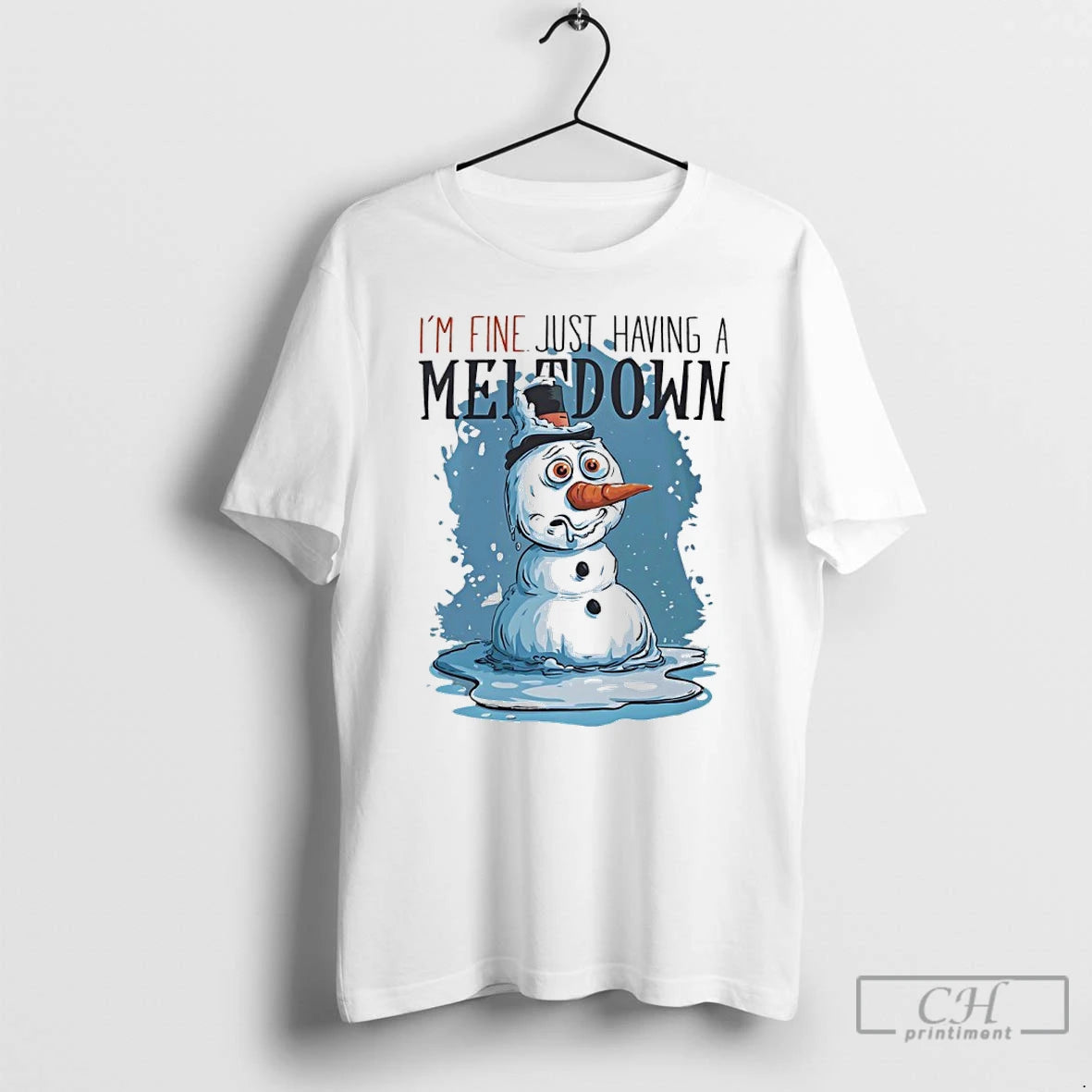 Classic Snowman Im Fine Just Having A Meltdown T-Shirts, Hoodie, Sweatshirt | AU18TeeNovaLab.com